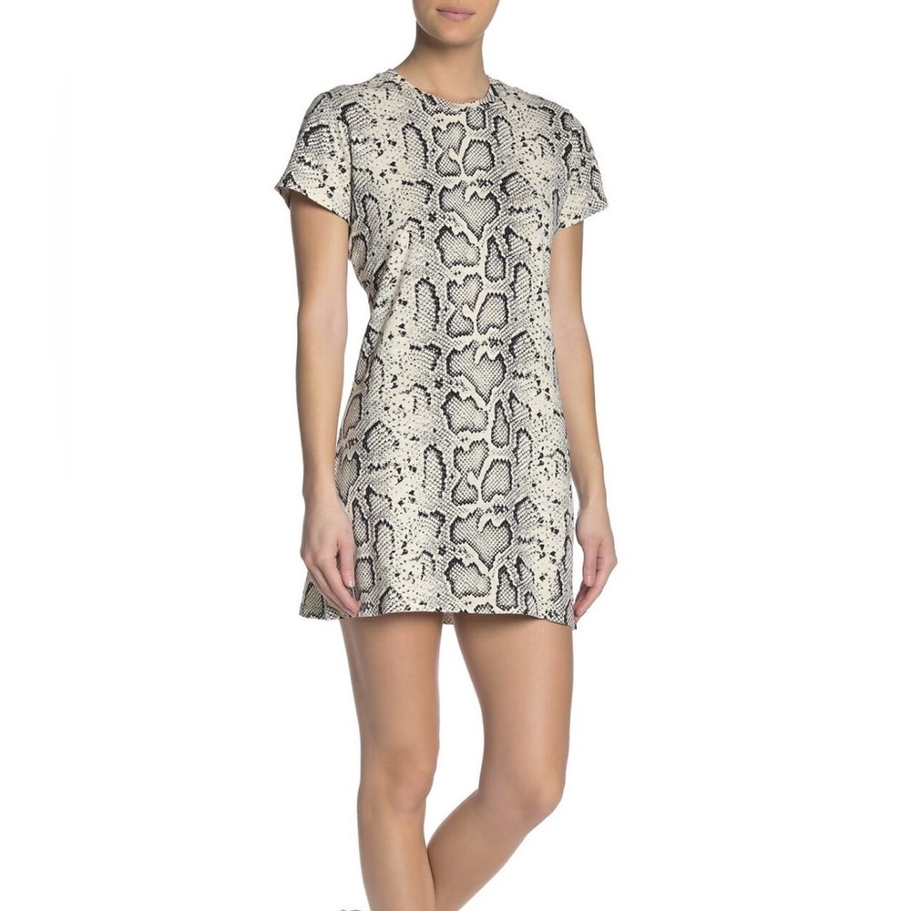 Pam & Gela Snakeskin Print Tee Shirt Dress